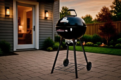 Гриль угольный Броил Кинг Краун Кетл (Broil King CROWN KETTLE 22.5" / 57 BLACK LEG) в Новосибирске